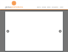 Tablet Screenshot of globepromotions.com